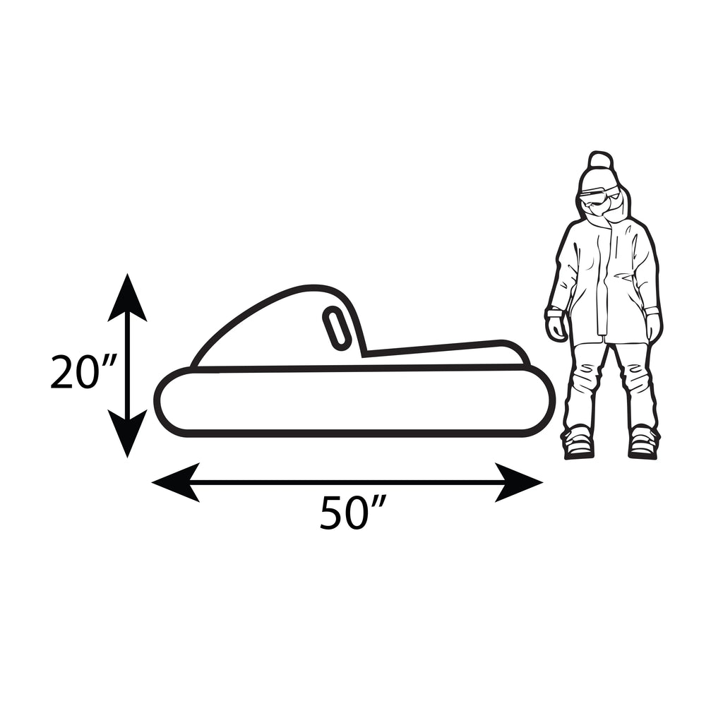 50” Inflatable Snowmobile Sled with Sturdy Handles M42156