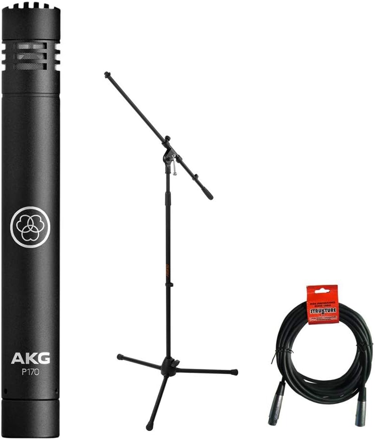 Condenser Microphone with Tripod Mic Stand and XLR Cable Kit Q636