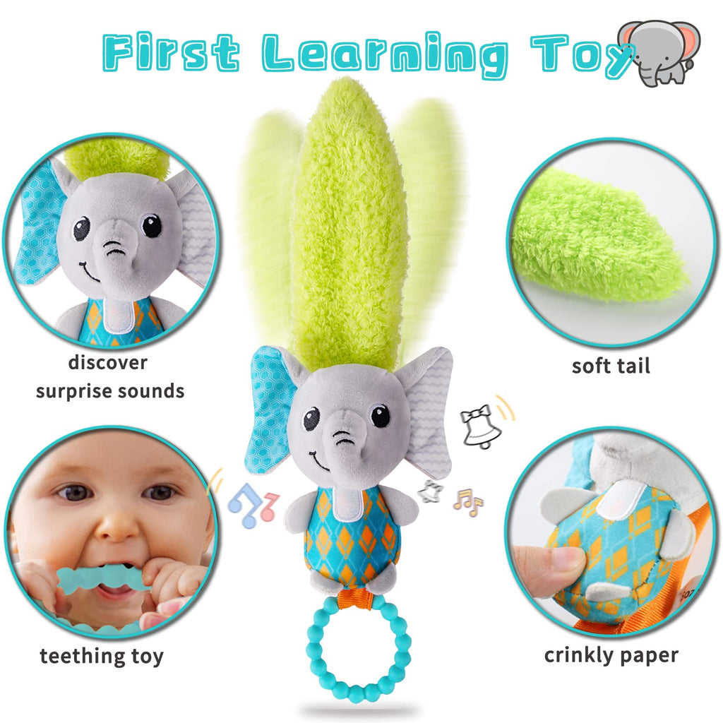 Multicolor Baby Rattles & Plush Rings Teether Toy E275750
