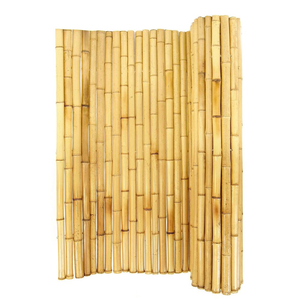 Natural Bamboo Fencing Garden Screen Rolled Fence Panel 3/4 D x 4' H x 8' L I6589
