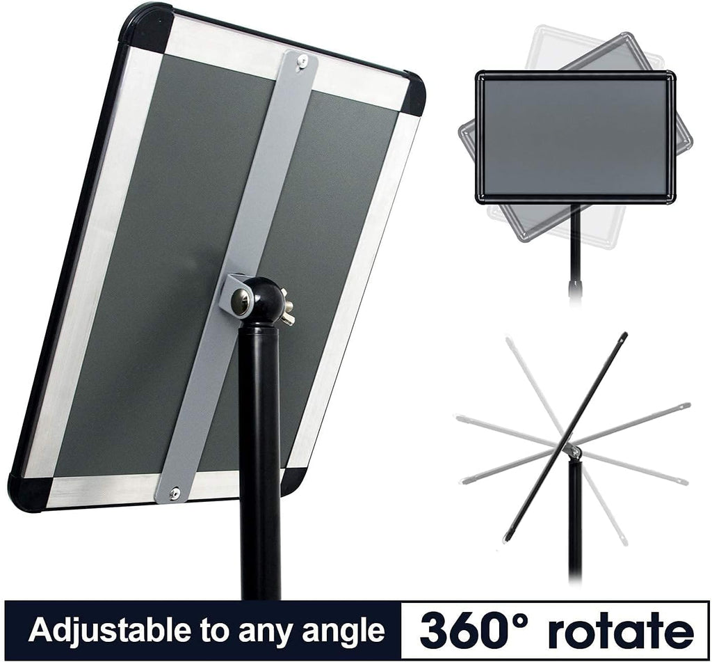 Heavy Duty Floor Standing Sign Holder with Cast Iron Base M936822