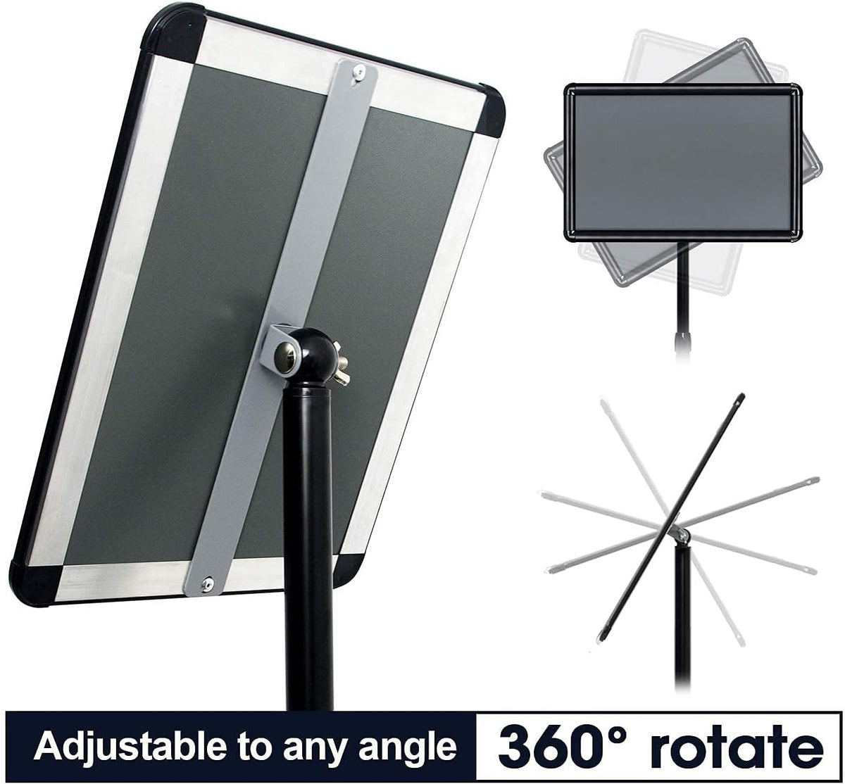 Heavy Duty Floor Standing Sign Holder with Cast Iron Base M936822