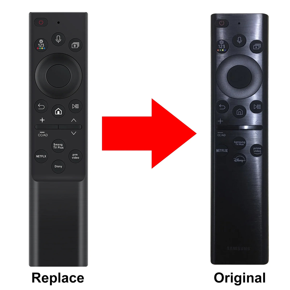 Rechargeable Voice Remote Control for Samsung Smart TVs E7706