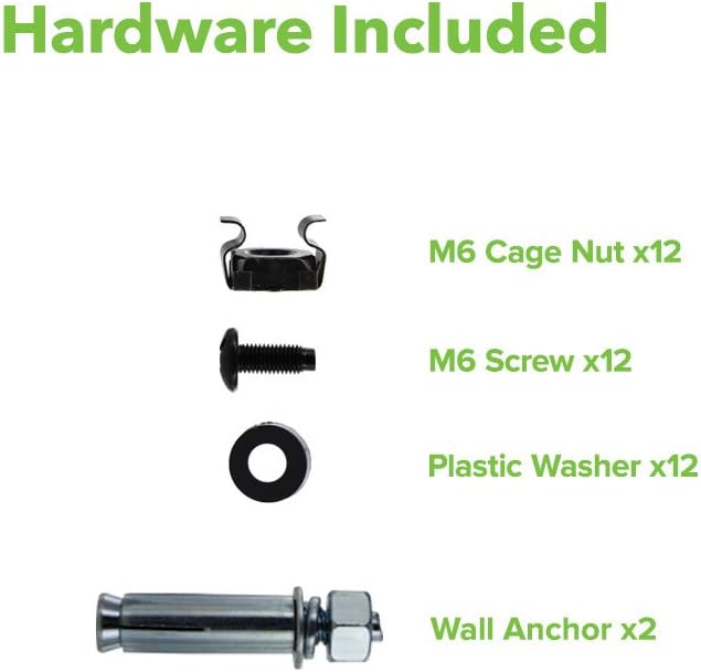 3U 19 Inch Vertical Wall Mount Rack Black K72397
