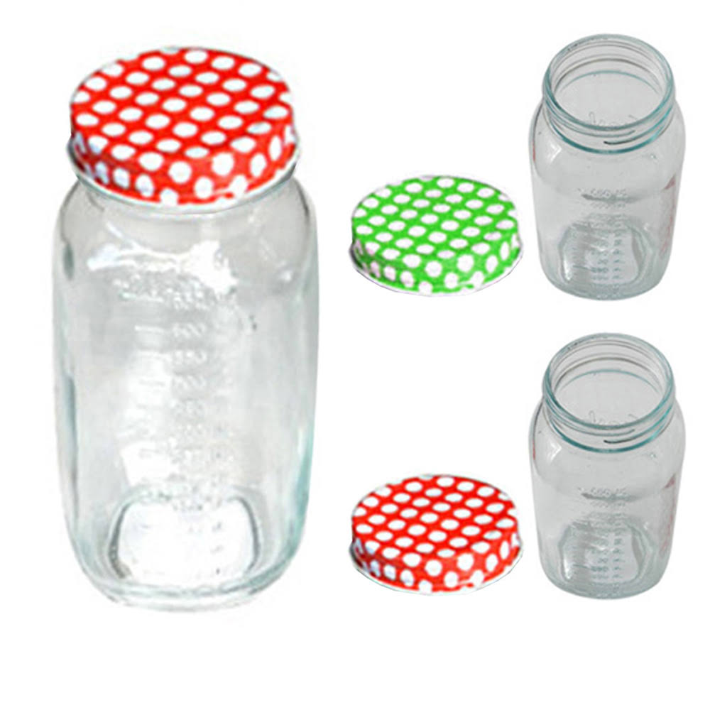 10 Pack Clear Glass Mason Jars 750 ml Wide Mouth D527148