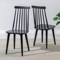Black Wood Dining Chairs Set of 2 A6936