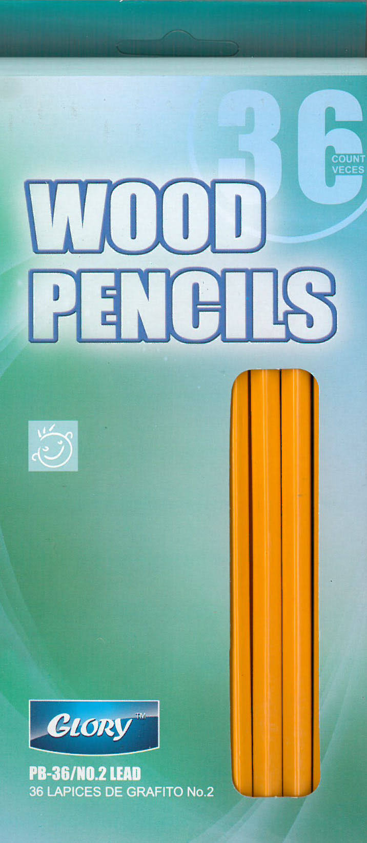 36ct. #2 Wood Pencils, Unsharpened, Case Pack of 48 H42048