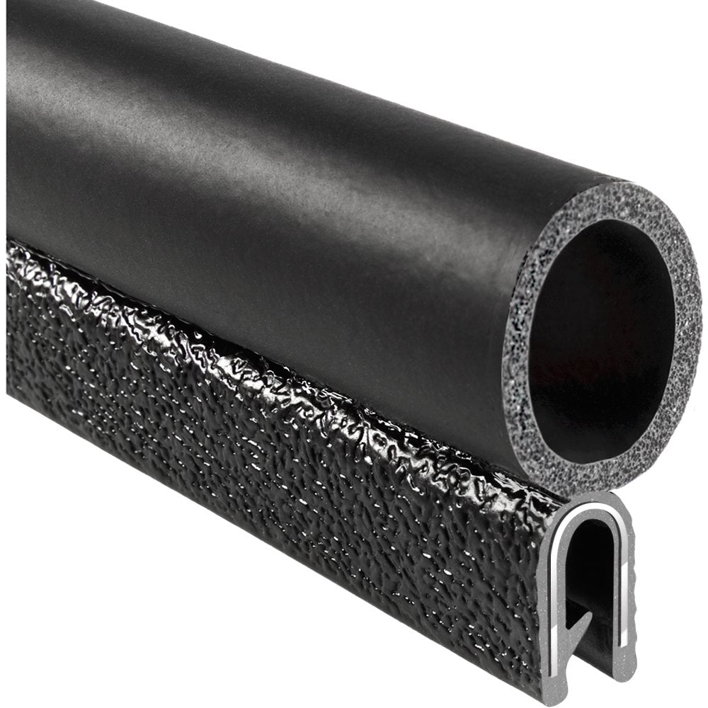 PVC Plastic Trim Seal with EPDM Rubber Seal, 25 ft Length P636385