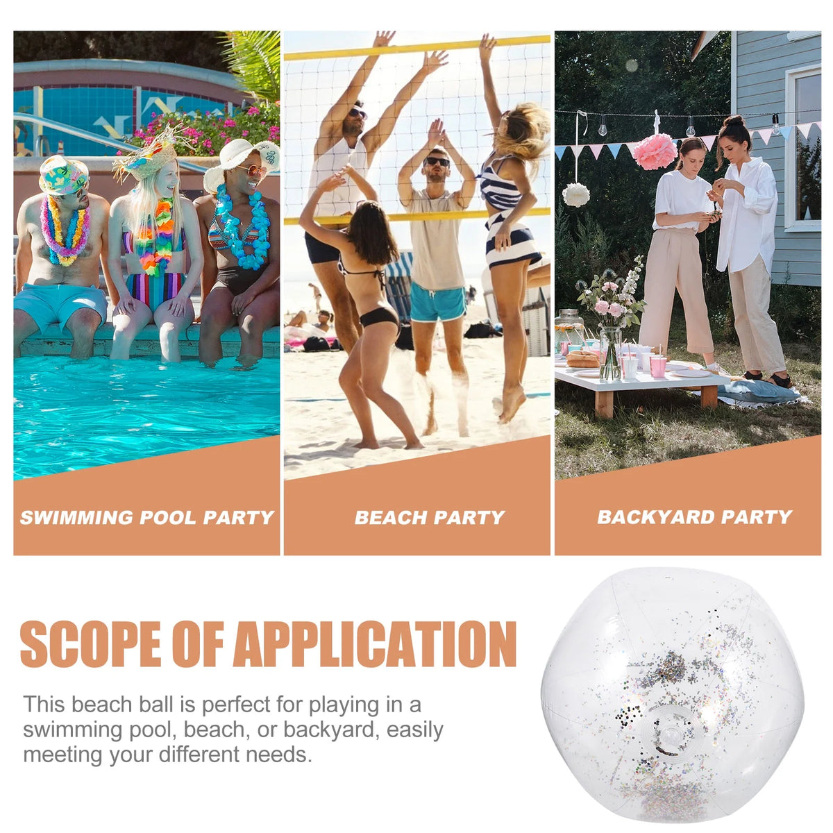 Inflatable Sequin Ball Toy O8196