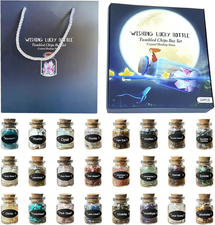 24 Kinds Small Crystal Spell Jar Set U753