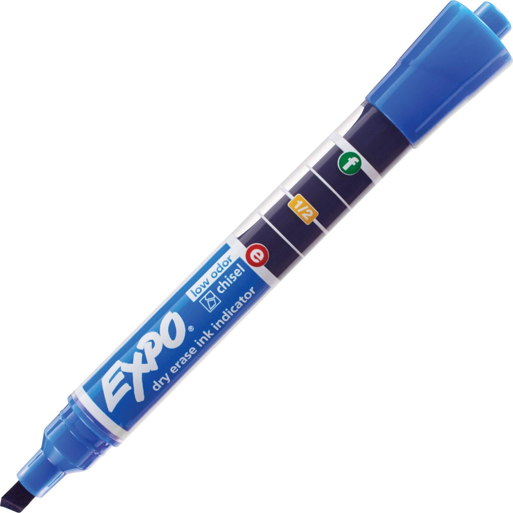 Blue Dry Erase Marker, Chisel Tip, Dozen A2596