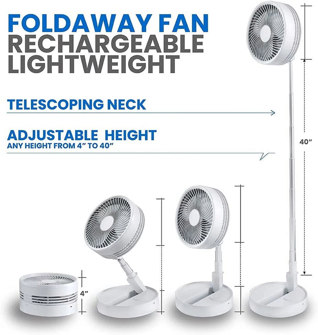 2in1 Foldable Portable Rechargeable Fan A858186
