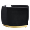 Black Velvet Curved Love Seat Sofa G936117