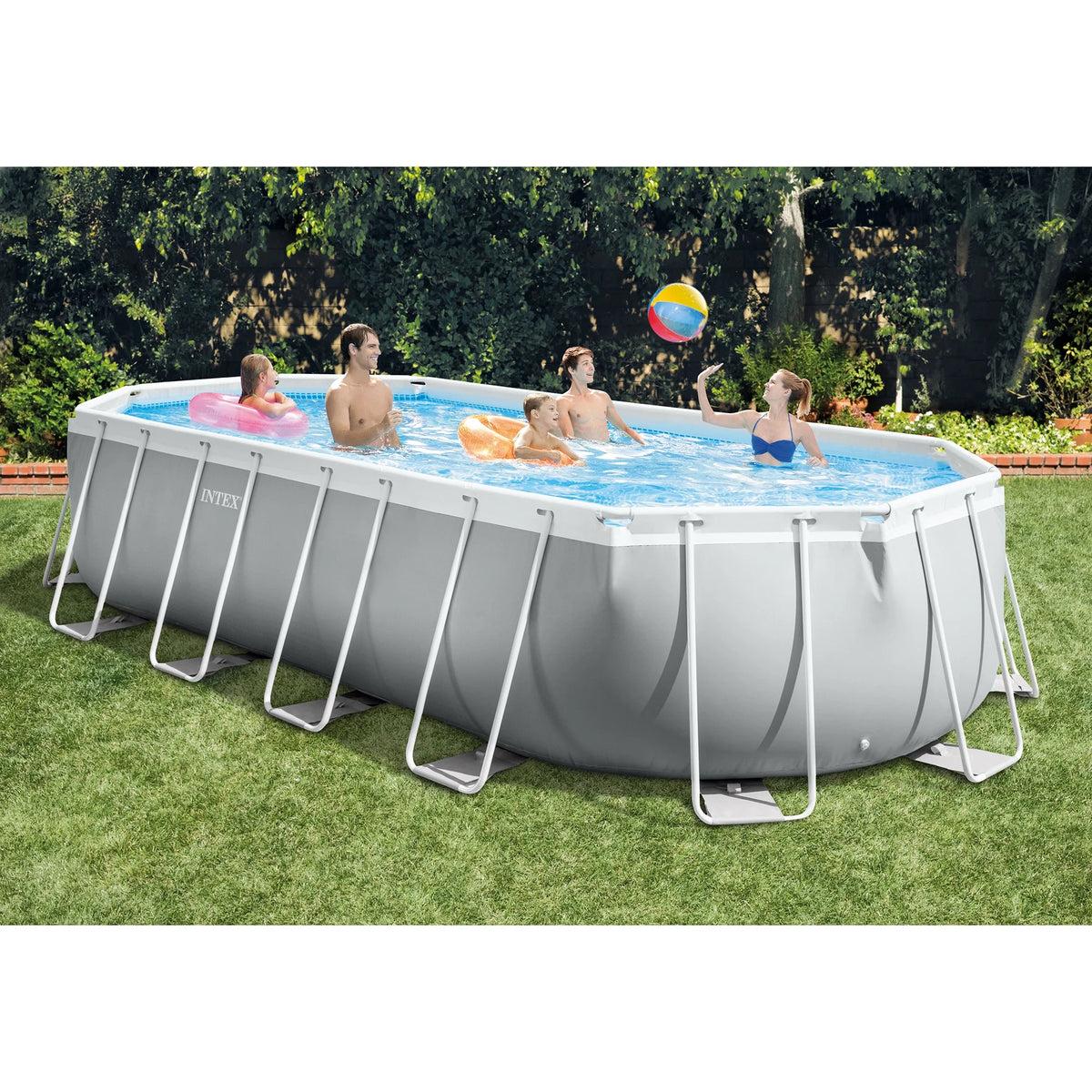 16.5ft x 9ft x 48in Oval Above Ground Pool Set with Pump, Cover and Ladder U94018