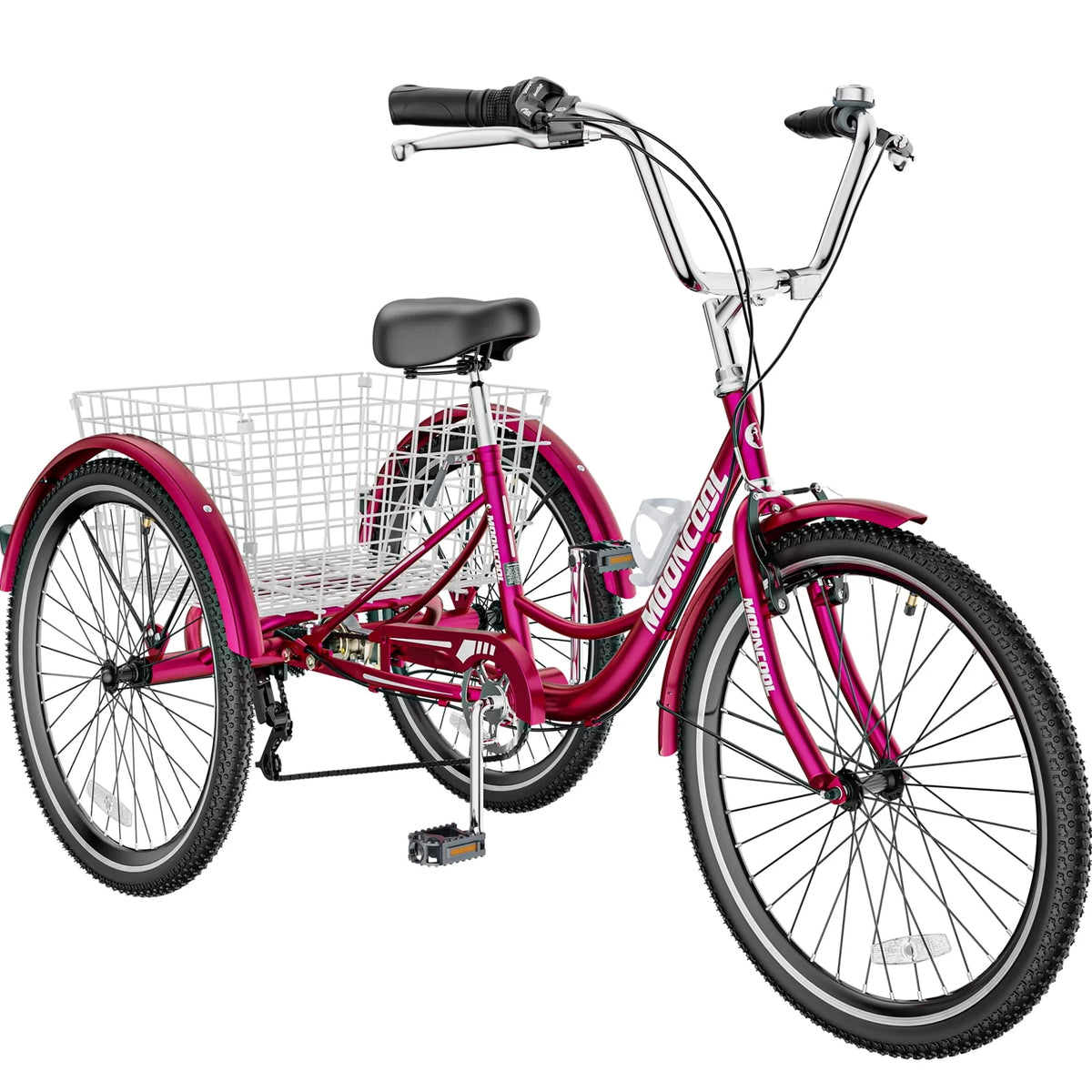 3 Wheel Folding Tricycle 7 Speed Adult Trike P4642
