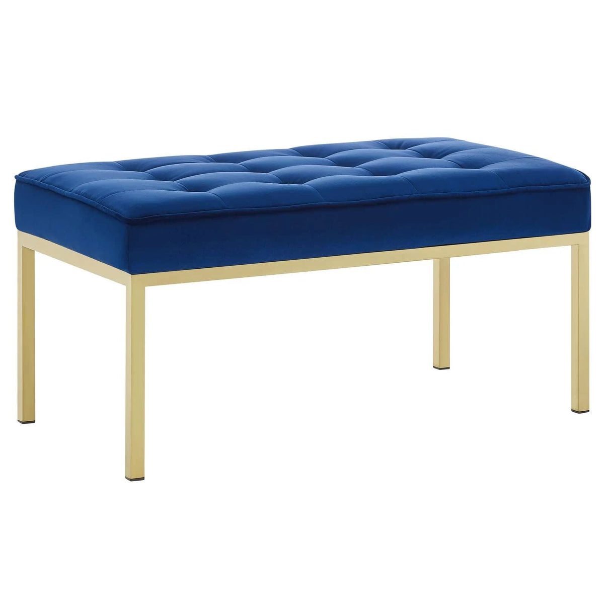 Navy Performance Velvet Bench A82489