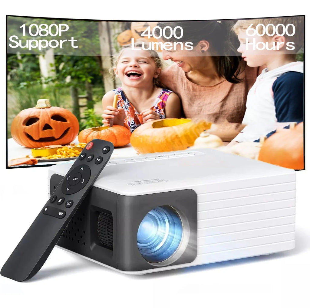 White Mini Projector 1080P 120 Screen L736672