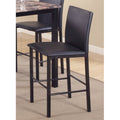 Black Metal Frame Counter Dining Chair Set of 4 Y700