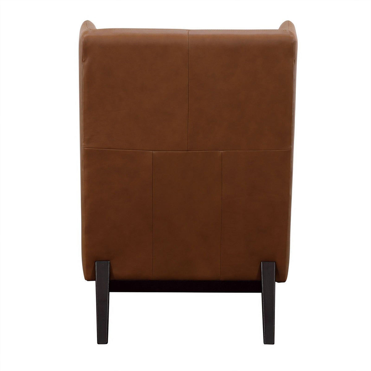 Brown Finish Leather Armchair W6283