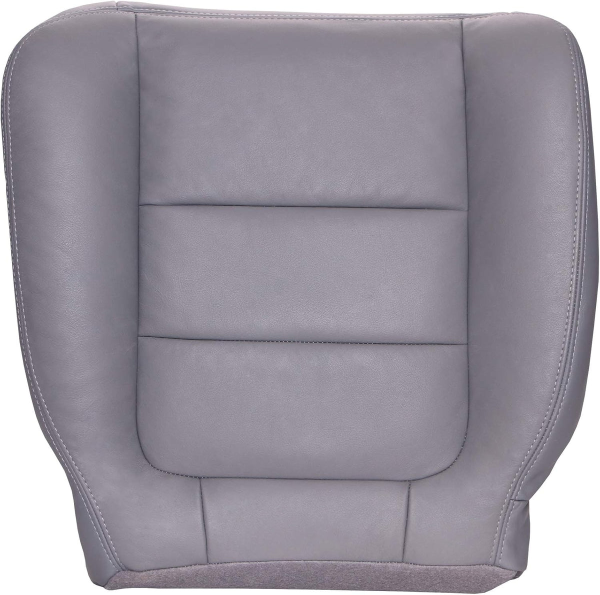 Driver Bottom Replacement Leather Seat Cover - Medium Flint Gray N1285
