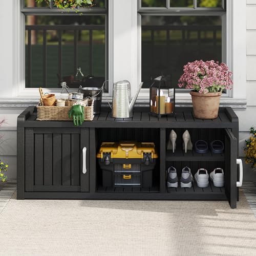 Waterproof UV-Resistant Shoe Storage Cabinet with 2 Doors V11678