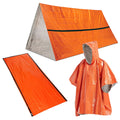 Waterproof Heat Reflective Thermal Poncho Raincoat with Sleeping Bag and Tent Shelter M533