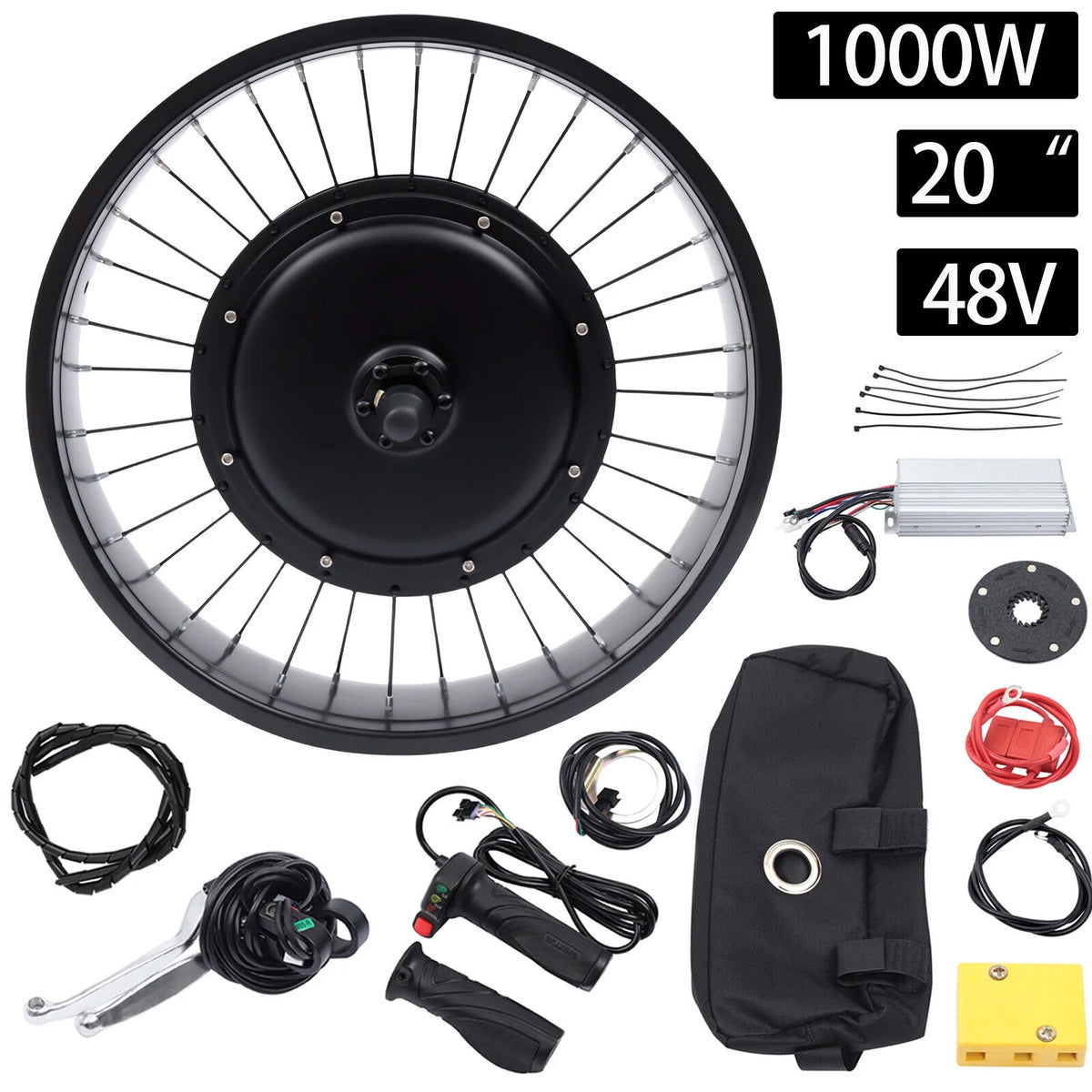 48V 1000W E-Bike Motor Conversion Kit Fat Tire Front Wheel N10399