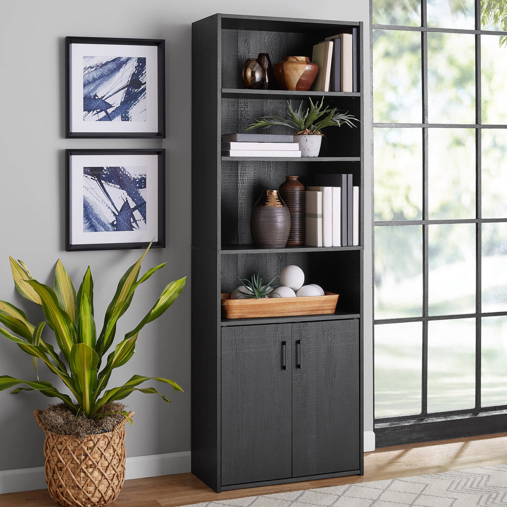 5 Shelf Bookcase with Doors X215