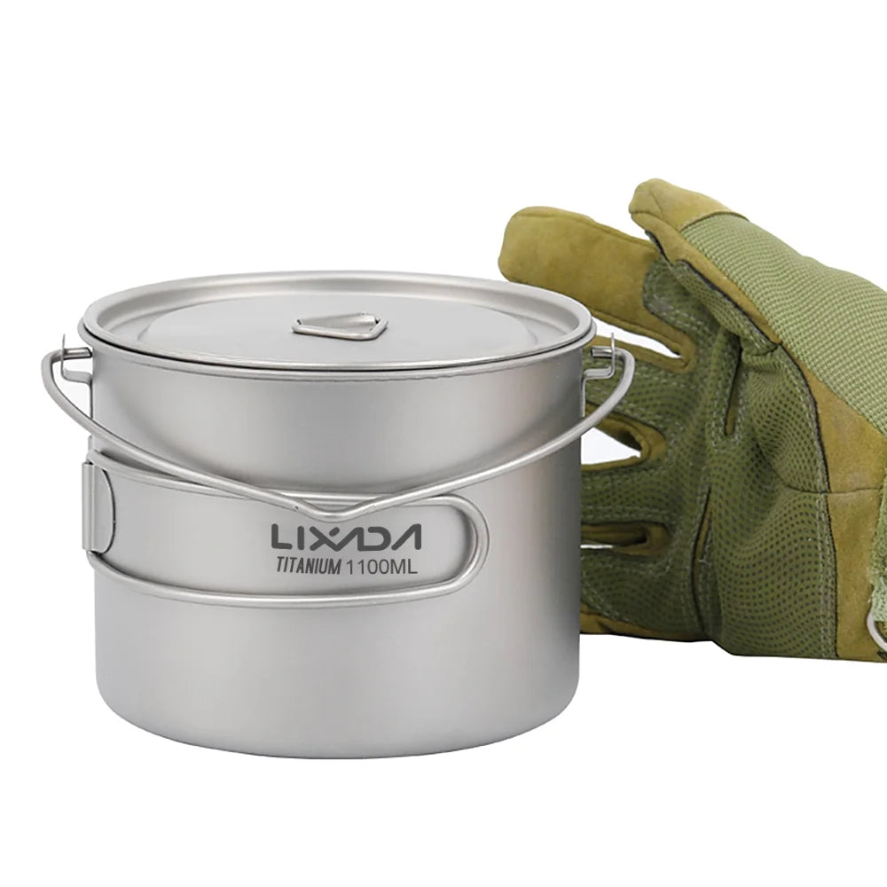 Ultralight Pot Water Mug Cup with Lid and Foldable Handle N48239