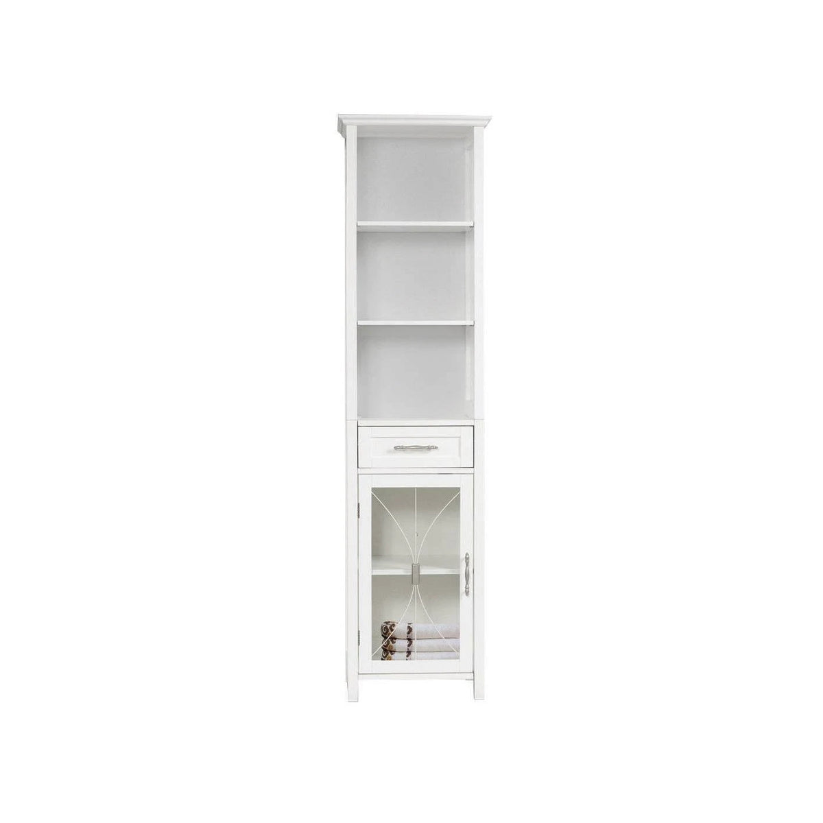 White Linen Cabinet D218