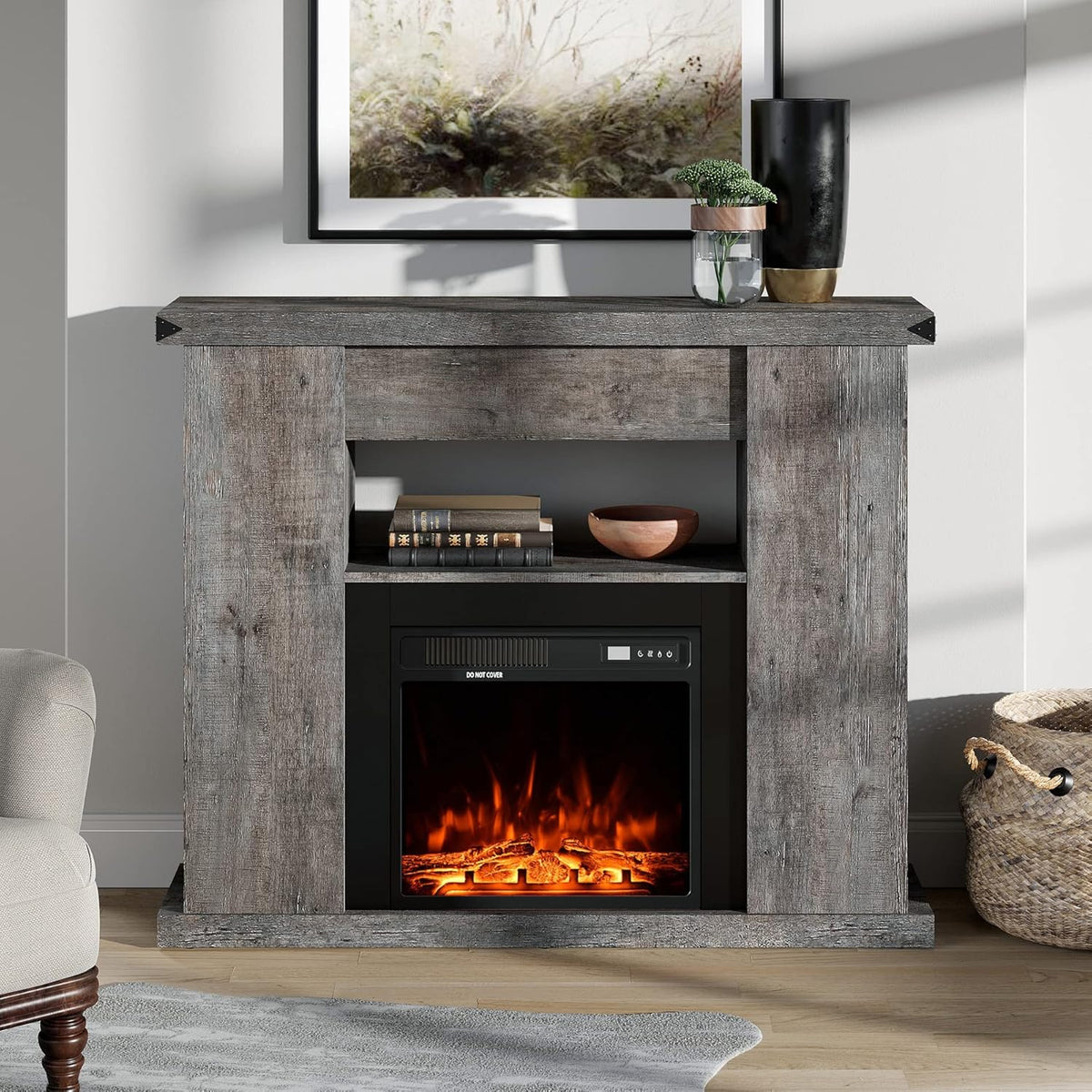 60 Inch Wood TV Stand with 6 Storages U96998