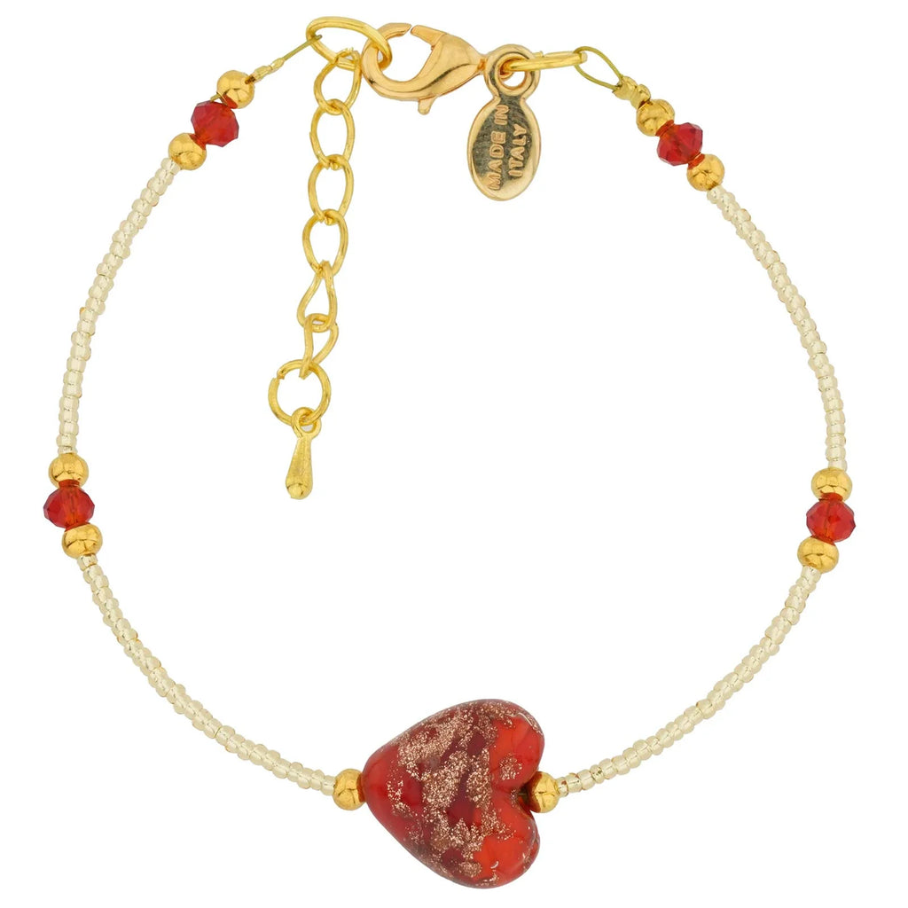 Murano Glass Heart Bracelet E50290