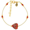 Murano Glass Heart Bracelet E50290
