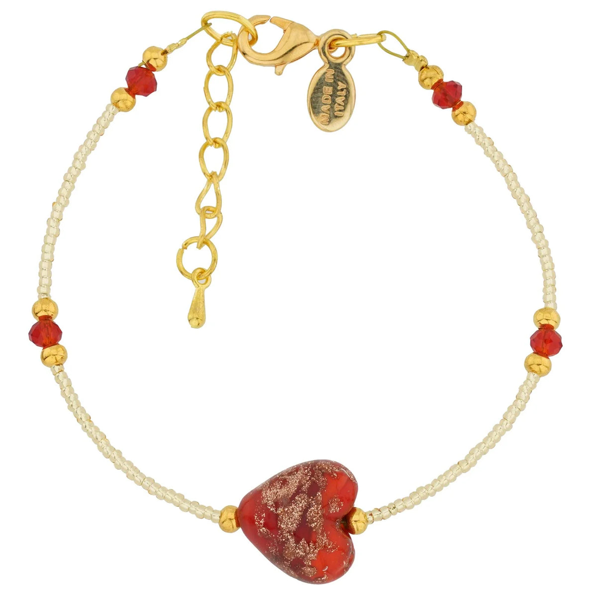 Murano Glass Heart Bracelet E50290