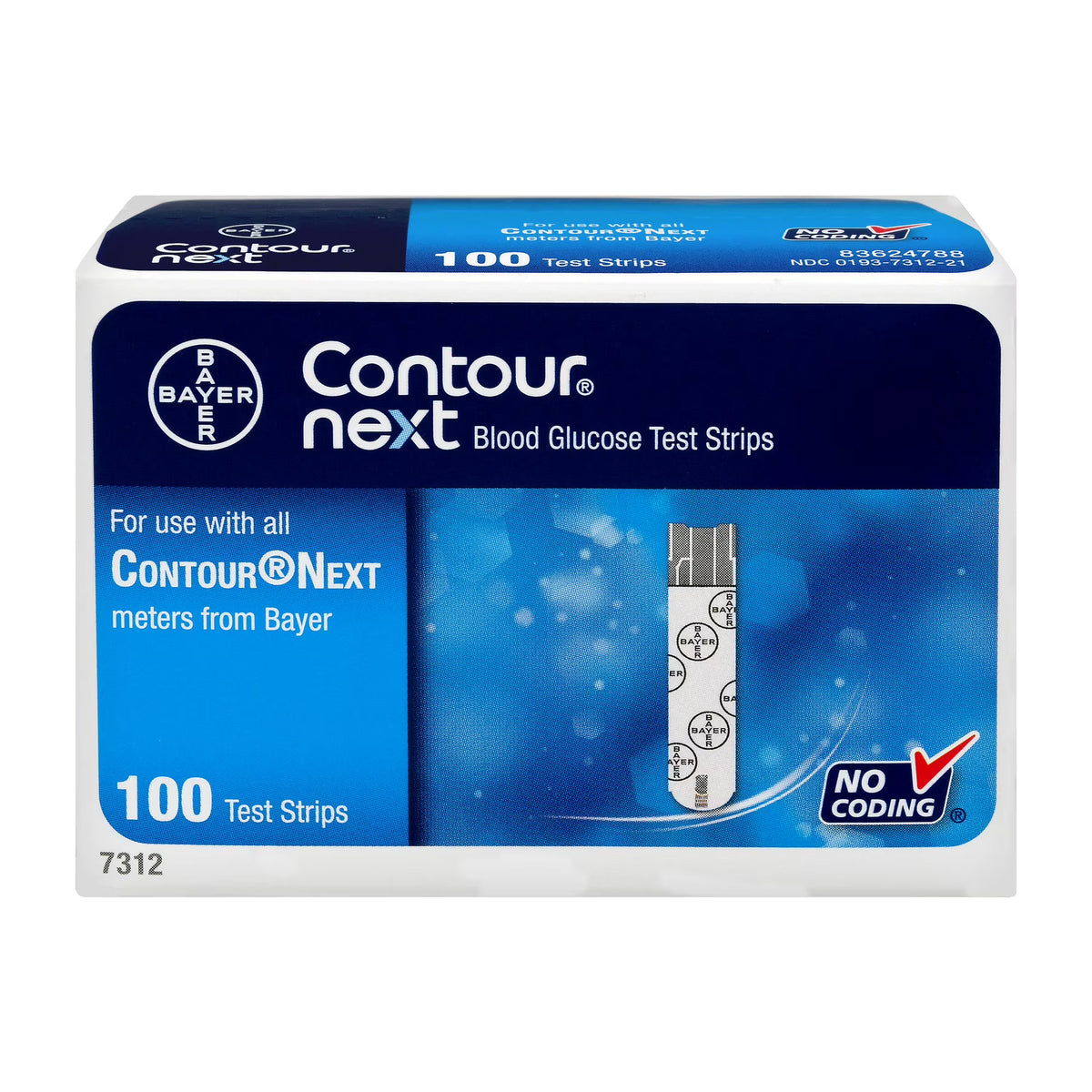 Contour Next Blood Glucose Test Strips, 100 Ct V453638