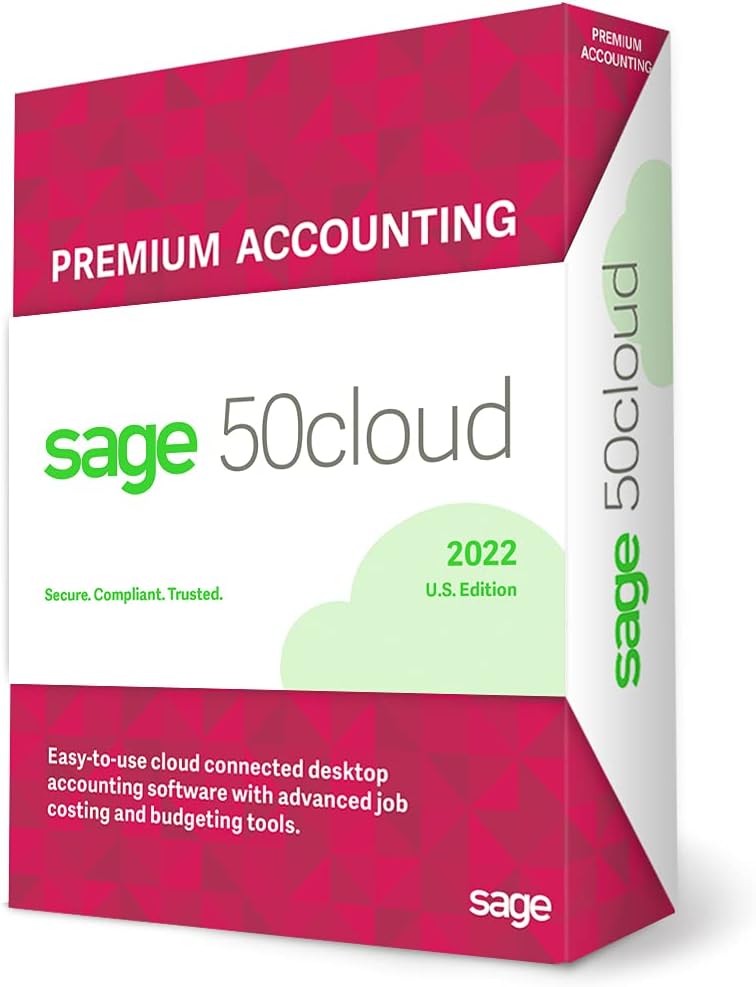 Sage 50 Premium U.S. 1-User One Year Subscription Accounting Software V30712