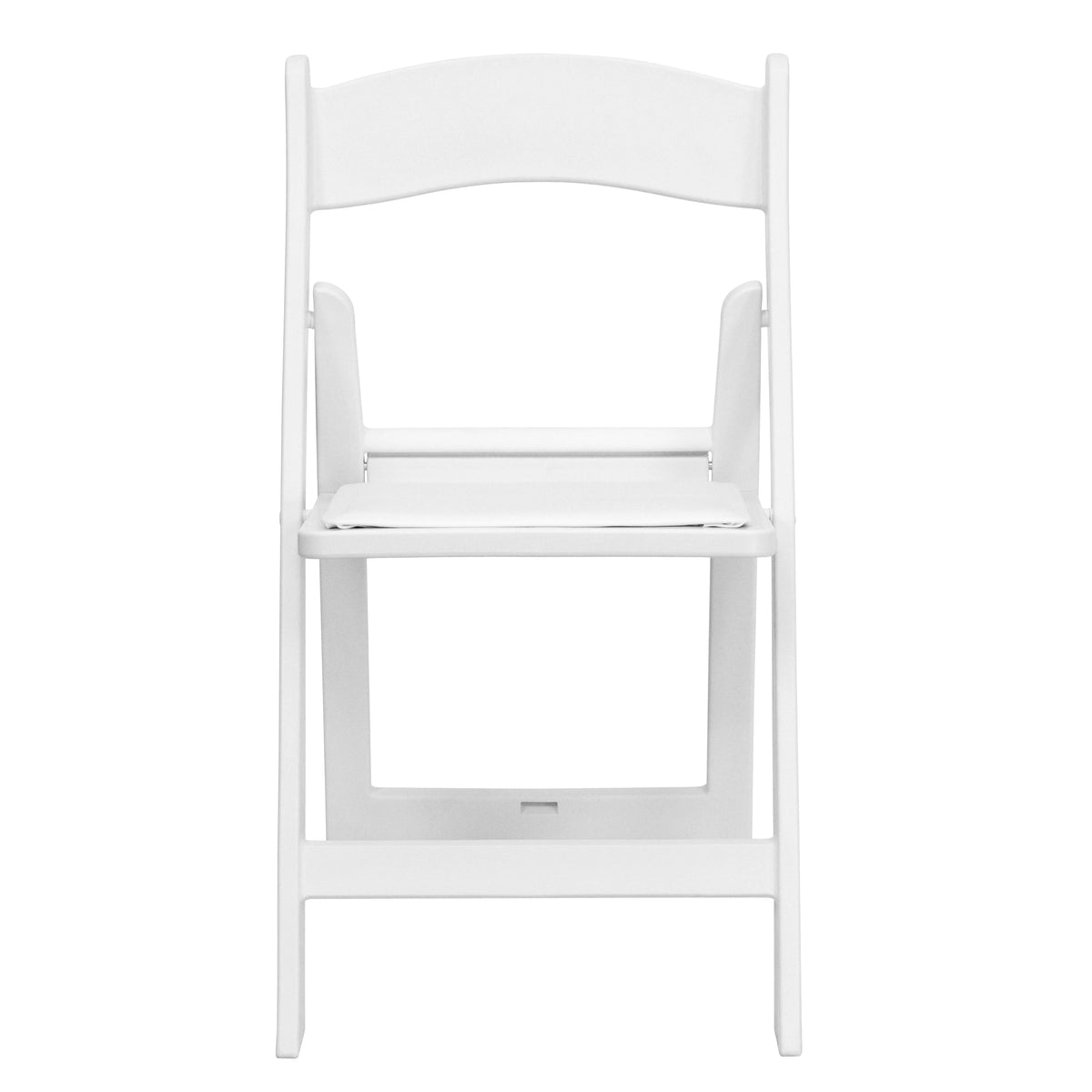 Set of 4 White Resin Folding Chairs B286