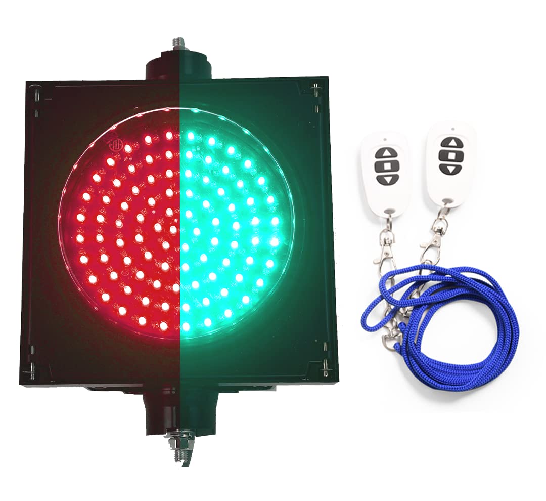 LED Traffic Stop Light 3 Light Red, Yellow, Green 8 Inch Diameter Lens, Industrial Loading Dock Bay Light, Indicator Light 85-265 VAC O5380