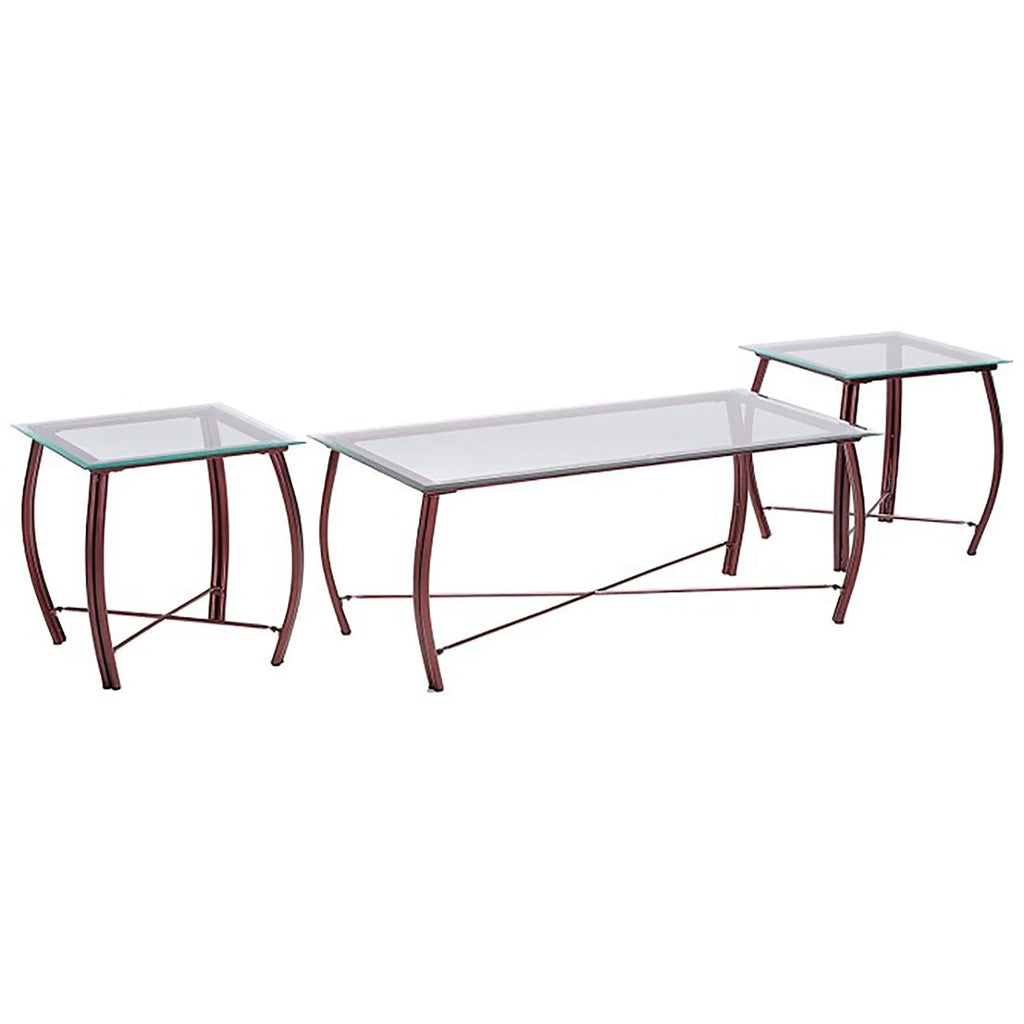 3 Piece Cocktail and End Table Set V390113