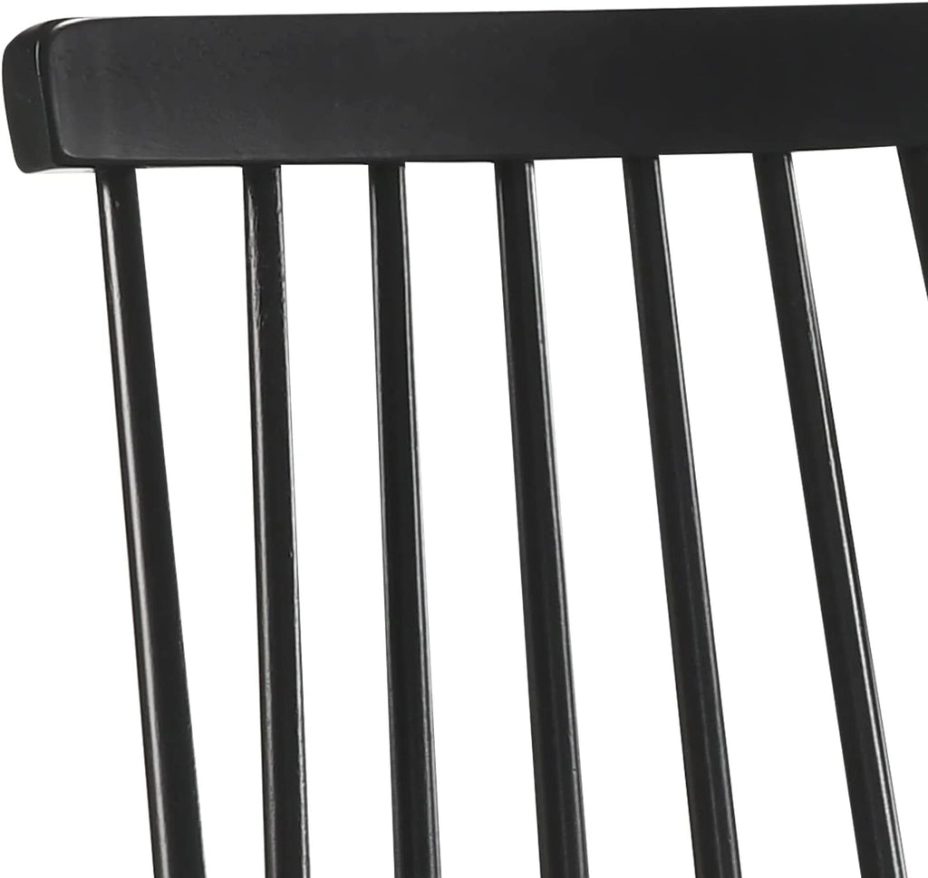 Black Wood Dining Chairs Set of 2 A6936