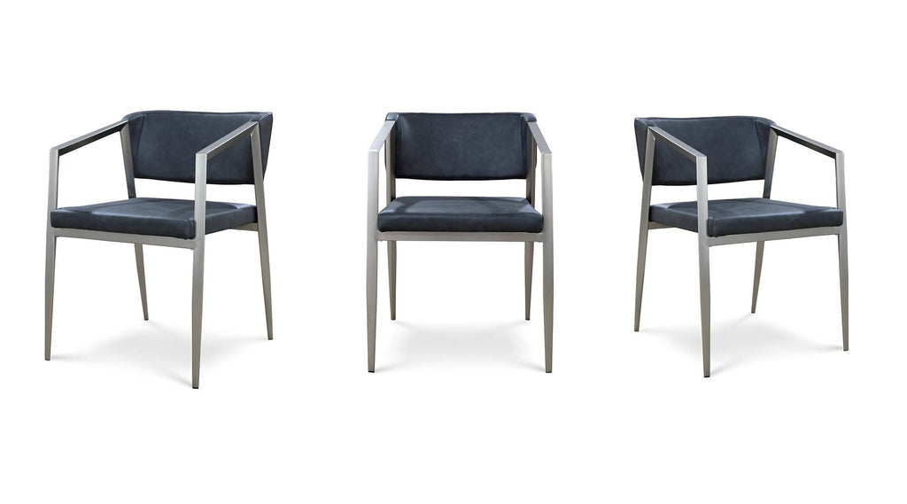 Grey/Black Steel Armchair S404