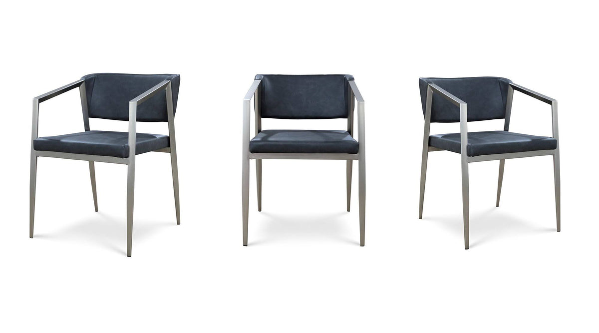 Grey/Black Steel Armchair S404