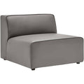 Gray Vegan Leather Armless Chair T17298