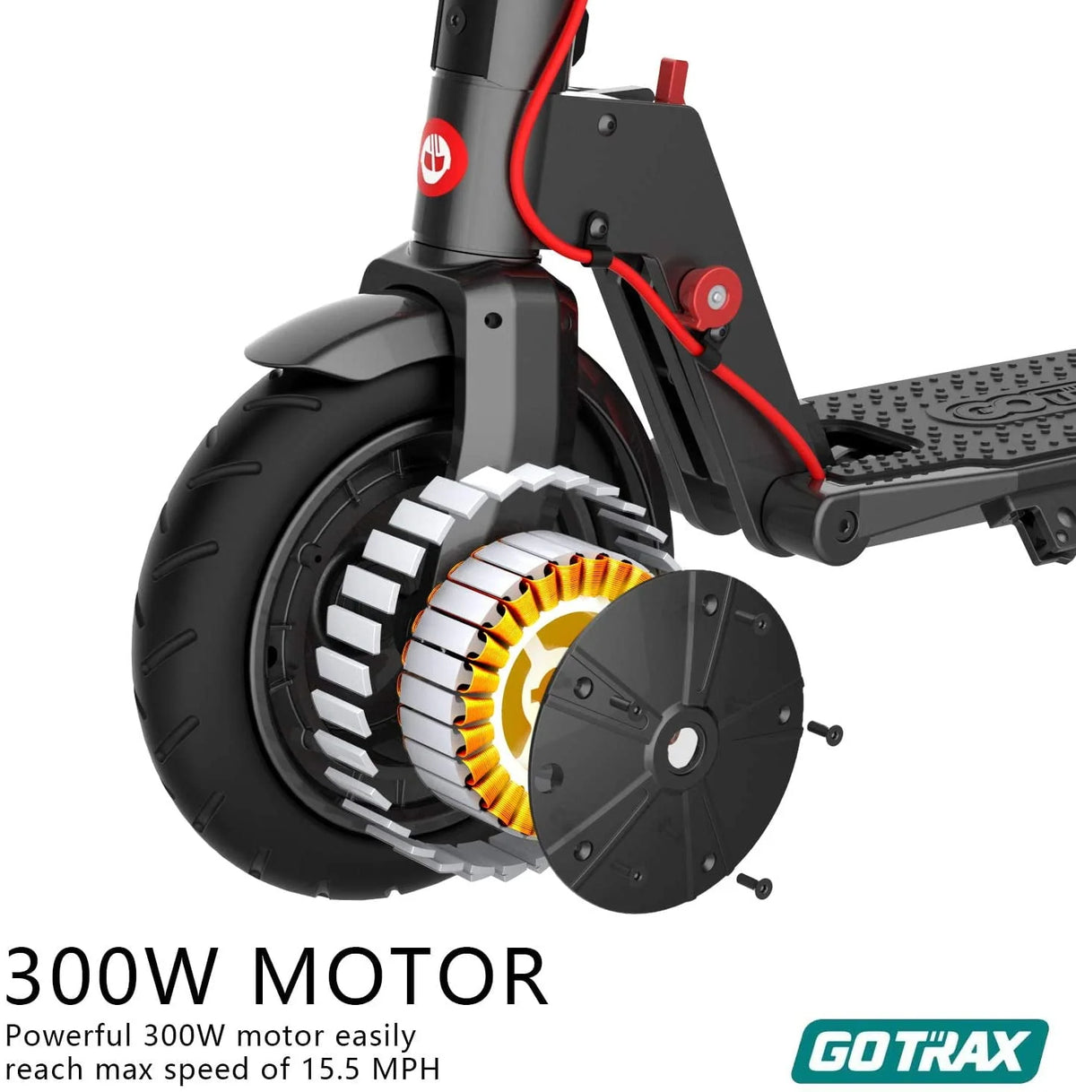 Black 300W 8.5 Tires Foldable Electric Scooter U357465