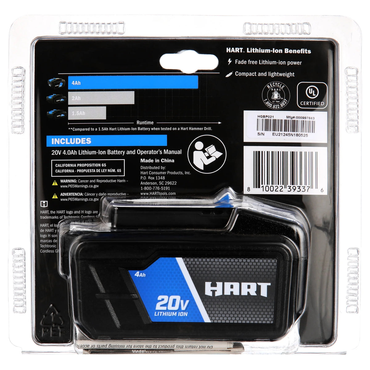 20V Lithium-Ion 4.0Ah Battery C13688