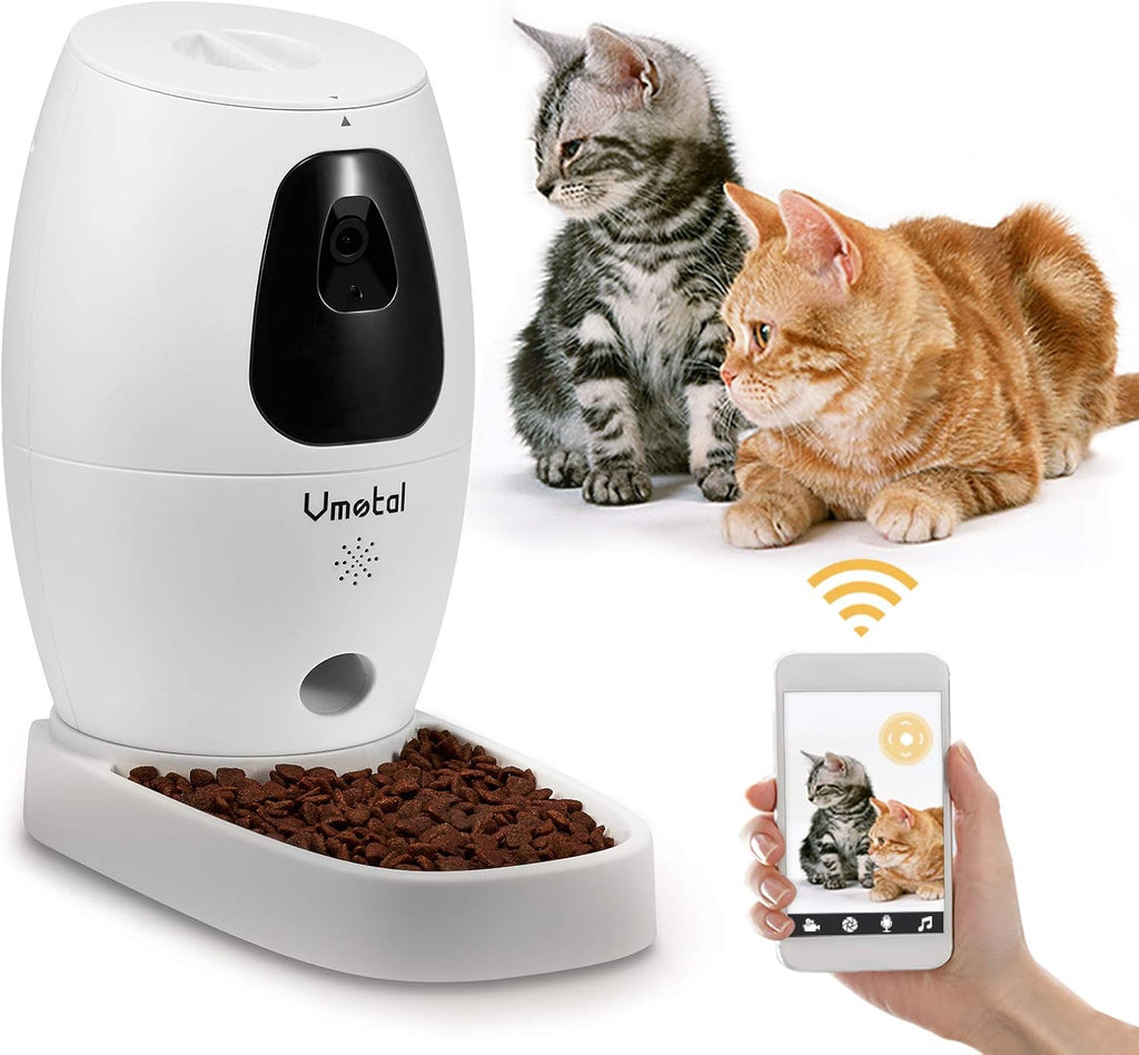 Pet Camera with Automatic Cat Feeder, Full HD Video with Night Vision, 2-Way Audio Q867