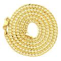 10k Yellow Gold 3mm Solid Curb Cuban Necklace with Lobster Lock (24") Y168