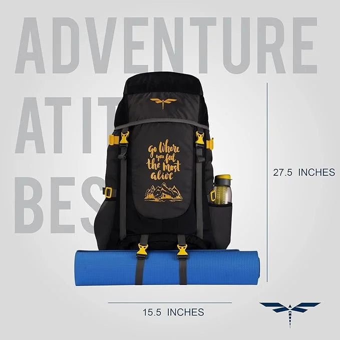 Black 65 Litres Travel Backpack J866