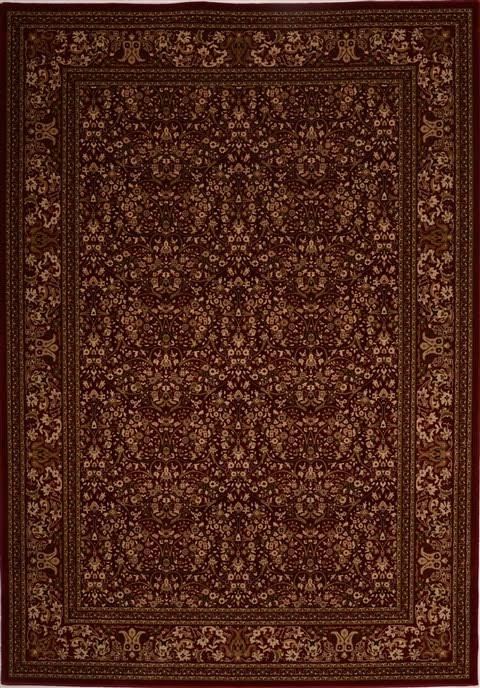 Red Rectangle 8x11 ft Synthetic Carpet V9851