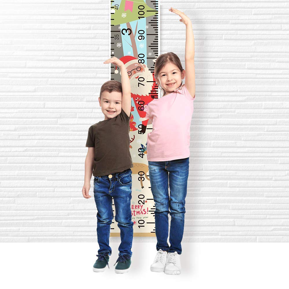 Wall Nursery Decor with Canvas & Wood Frame Height Measurement Ruler C131806